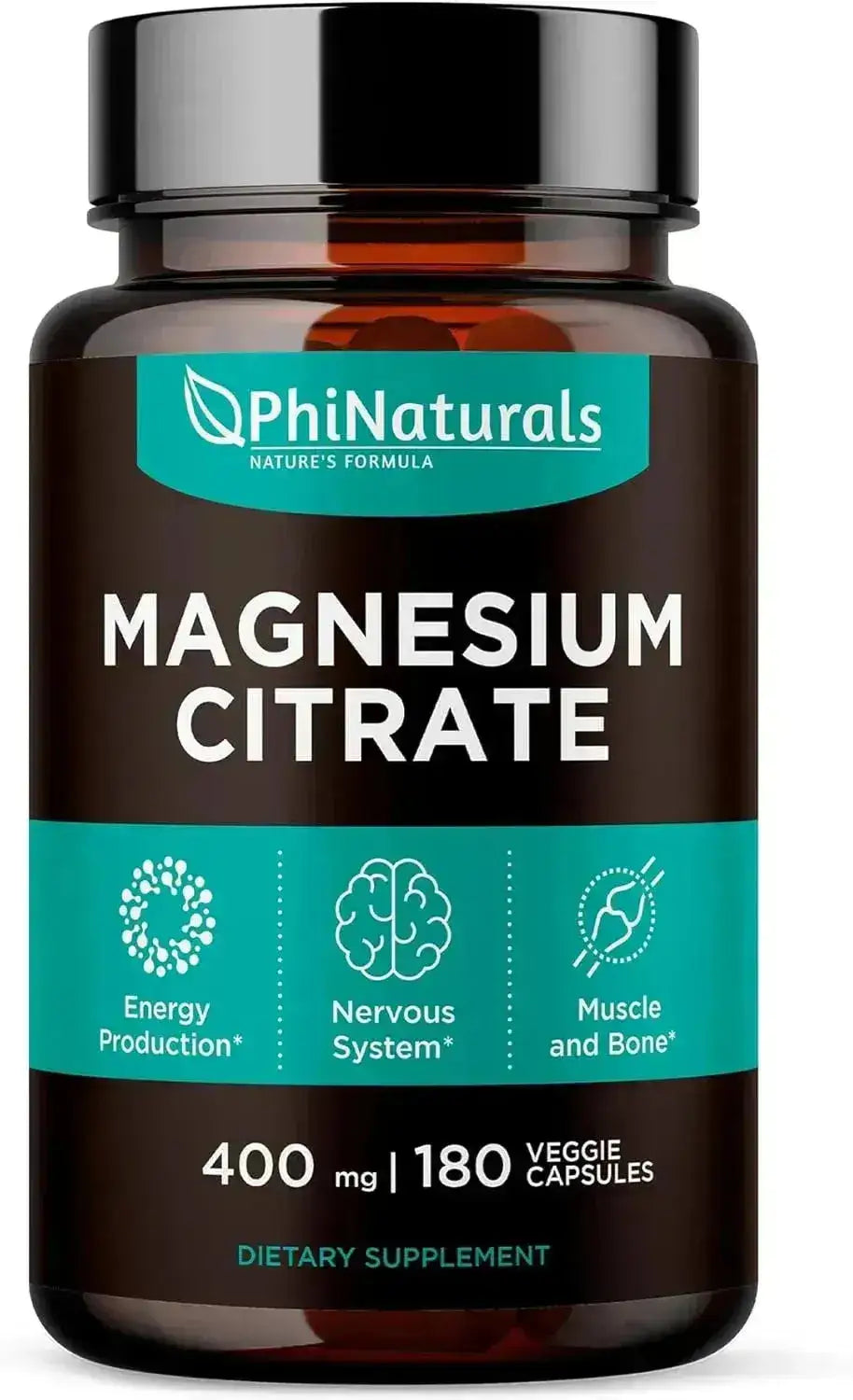 PHINATURALS - PhiNaturals Magnesium Citrate 400Mg. 180 Capsulas - The Red Vitamin MX - Suplementos Alimenticios - {{ shop.shopifyCountryName }}