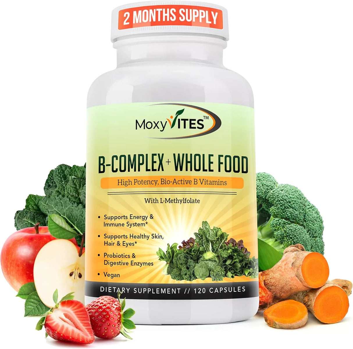 MOXYVITES - MoxyVites Vitamin B Complex 120 Capsulas - The Red Vitamin MX - Suplementos Alimenticios - {{ shop.shopifyCountryName }}