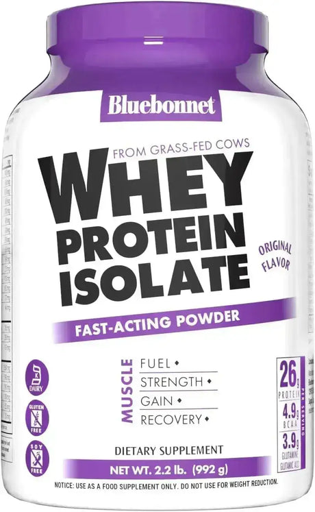 BLUEBONNET NUTRITION - Bluebonnet Nutrition Whey Protein Isolate Powder Whey from Grass Fed Cows Unflavored 992Gr. - The Red Vitamin MX - Suplementos Alimenticios - {{ shop.shopifyCountryName }}
