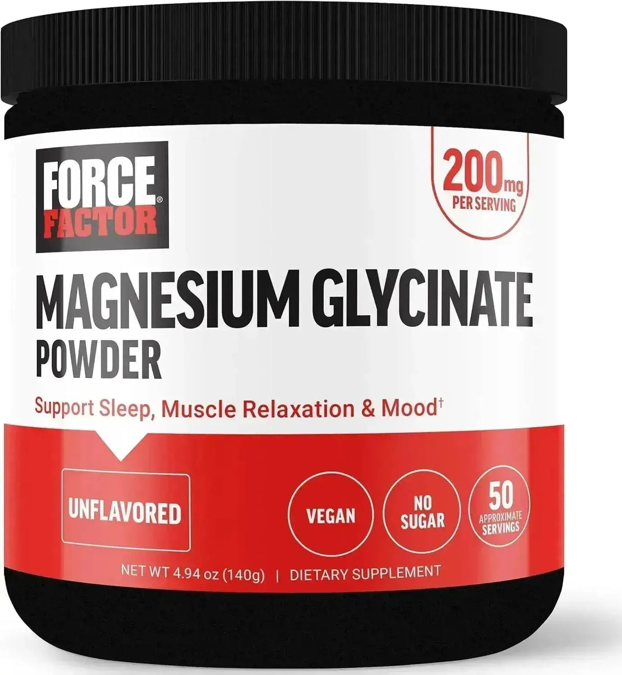 FORCE FACTOR - Force Factor Magnesium Glycinate Powder 200Mg. 140Gr. - The Red Vitamin MX - Suplementos Alimenticios - {{ shop.shopifyCountryName }}