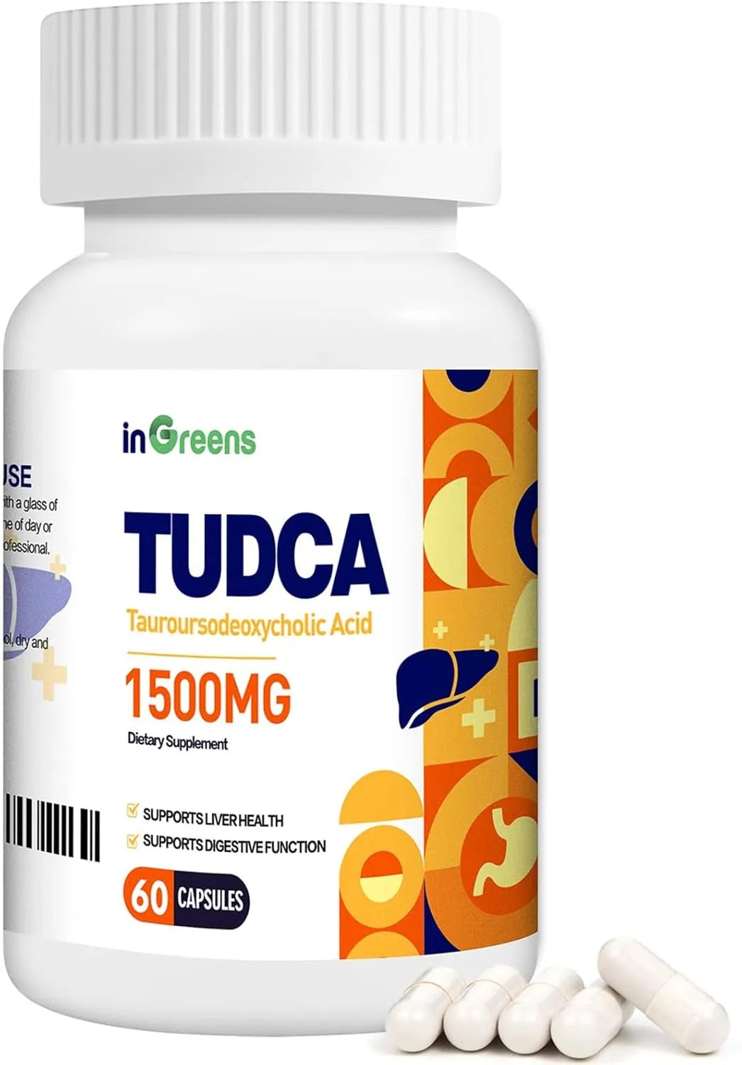 INGREENS - inGreens Pure TUDCA 1500Mg. 60 Capsulas - The Red Vitamin MX - Suplementos Alimenticios - {{ shop.shopifyCountryName }}