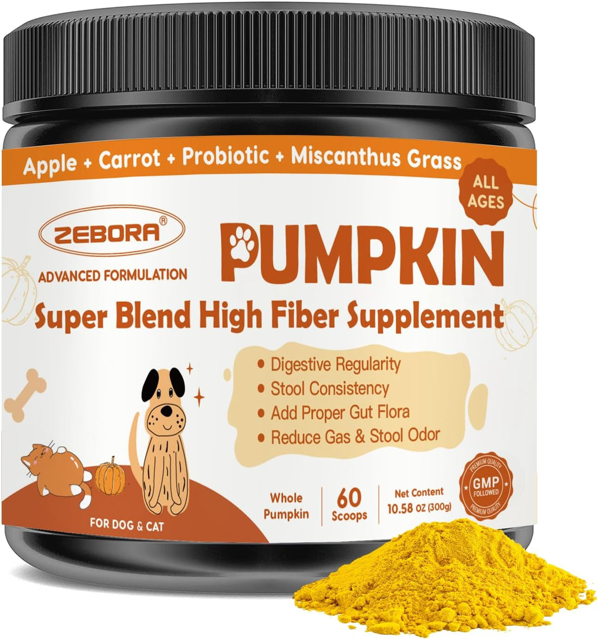 ZEBORA Pumpkin for Dogs 60 Servicios 300Gr.