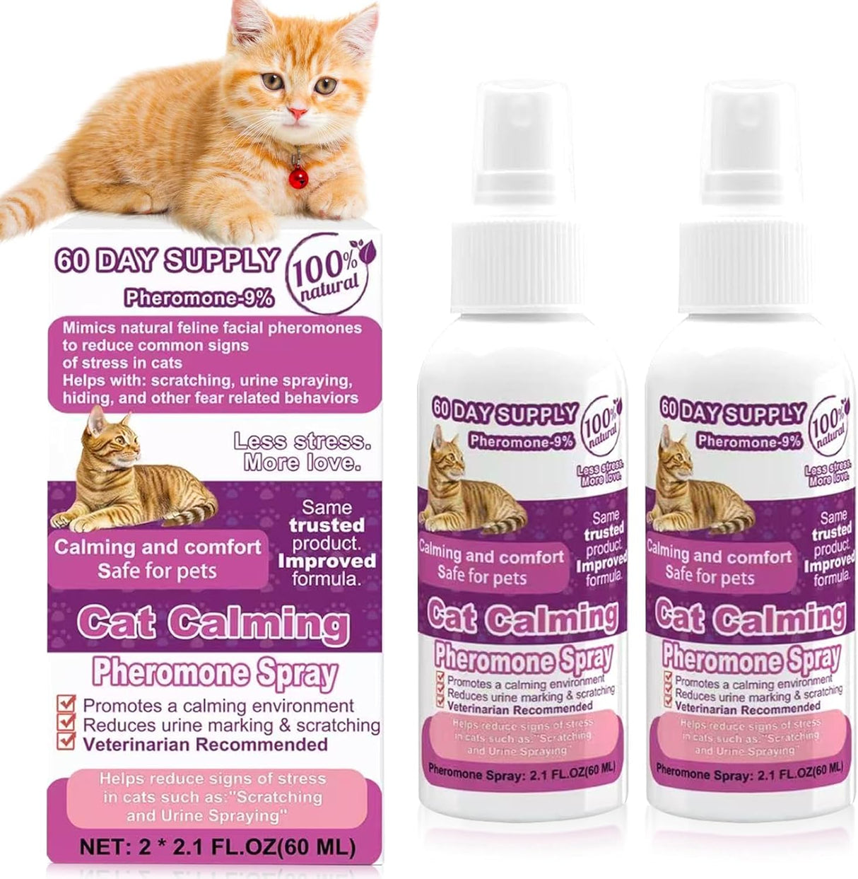 Virtual Crash Cat Calming Pheromone Spray 60Ml.