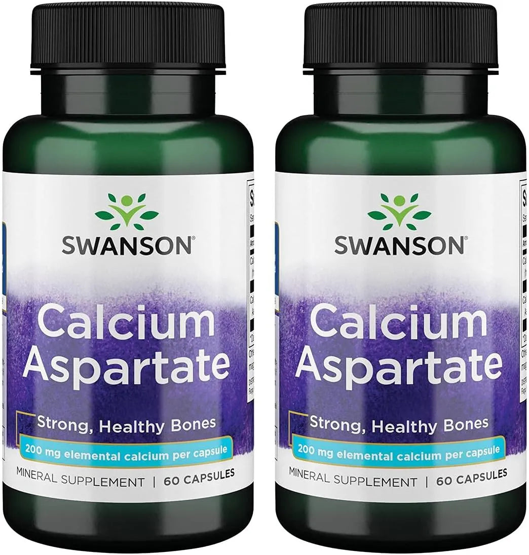 SWANSON - Swanson Calcium Aspartate 200Mg. 60 Capsulas 2 Pack - The Red Vitamin MX - Suplementos Alimenticios - {{ shop.shopifyCountryName }}