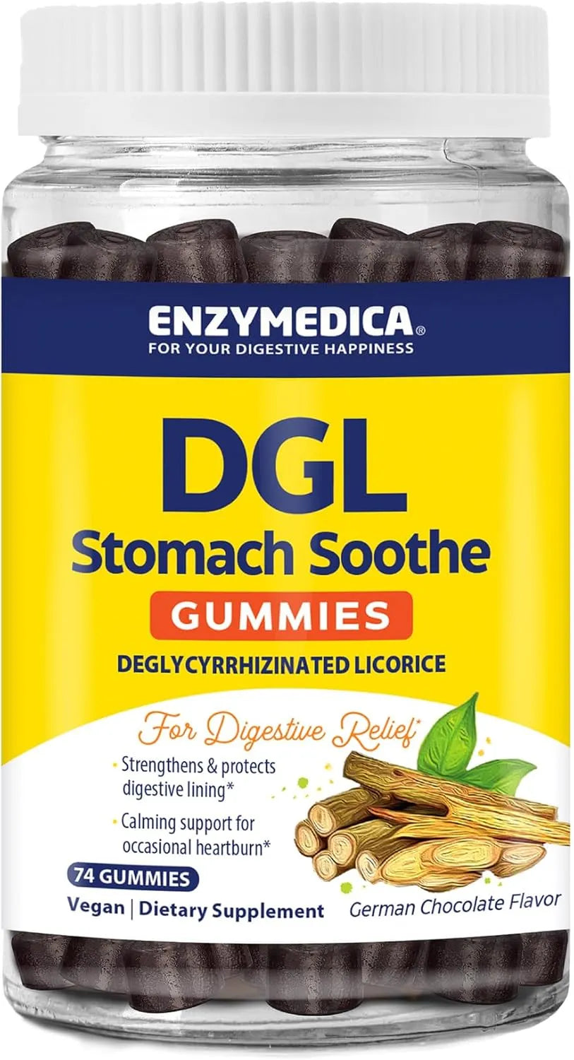 ENZYMEDICA - Enzymedica DGL Stomach Soothe 74 Gomitas - The Red Vitamin MX - Suplementos Alimenticios - {{ shop.shopifyCountryName }}