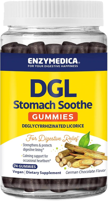 ENZYMEDICA - Enzymedica DGL Stomach Soothe 74 Gomitas - The Red Vitamin MX - Suplementos Alimenticios - {{ shop.shopifyCountryName }}