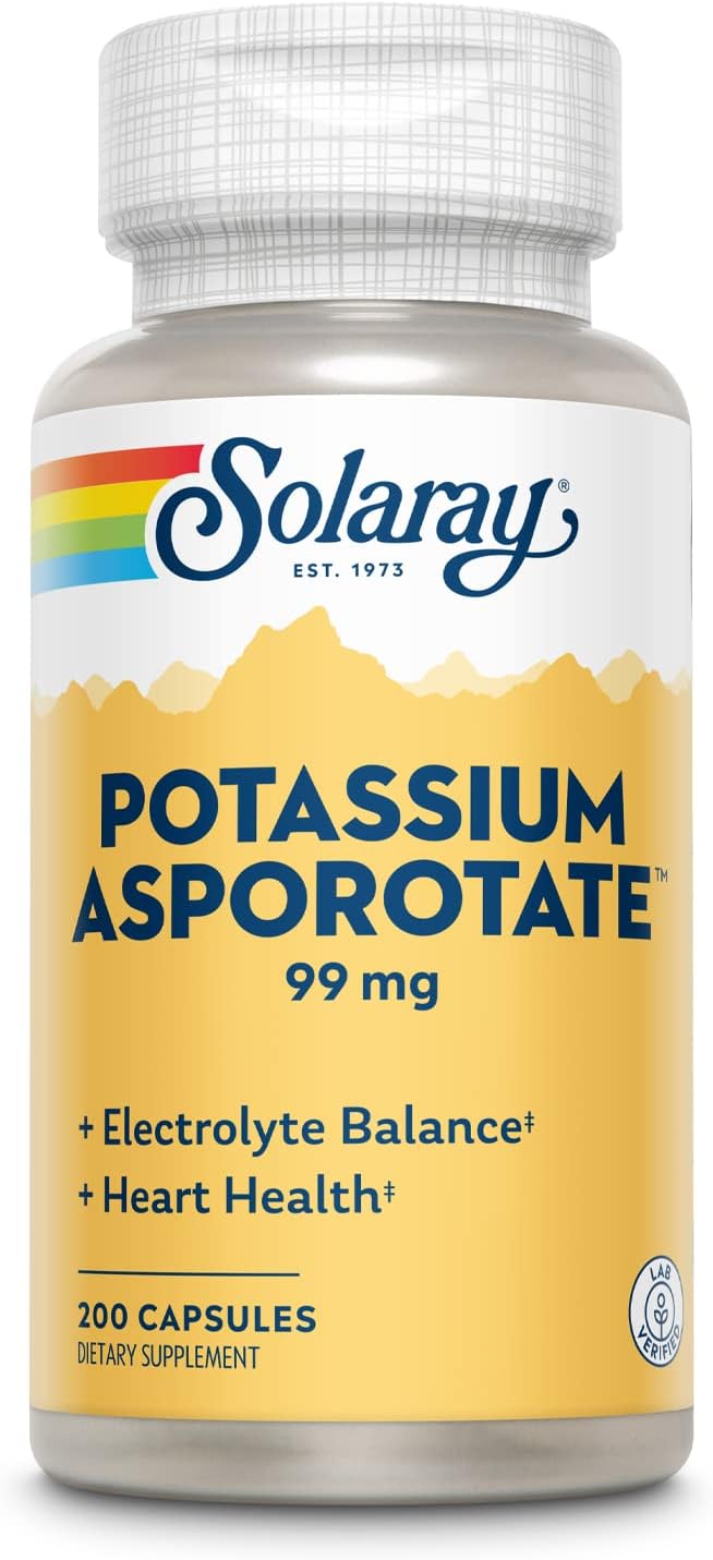 Solaray Potassium Asporotate Highly Advanced 99Mg. 200 Capsulas