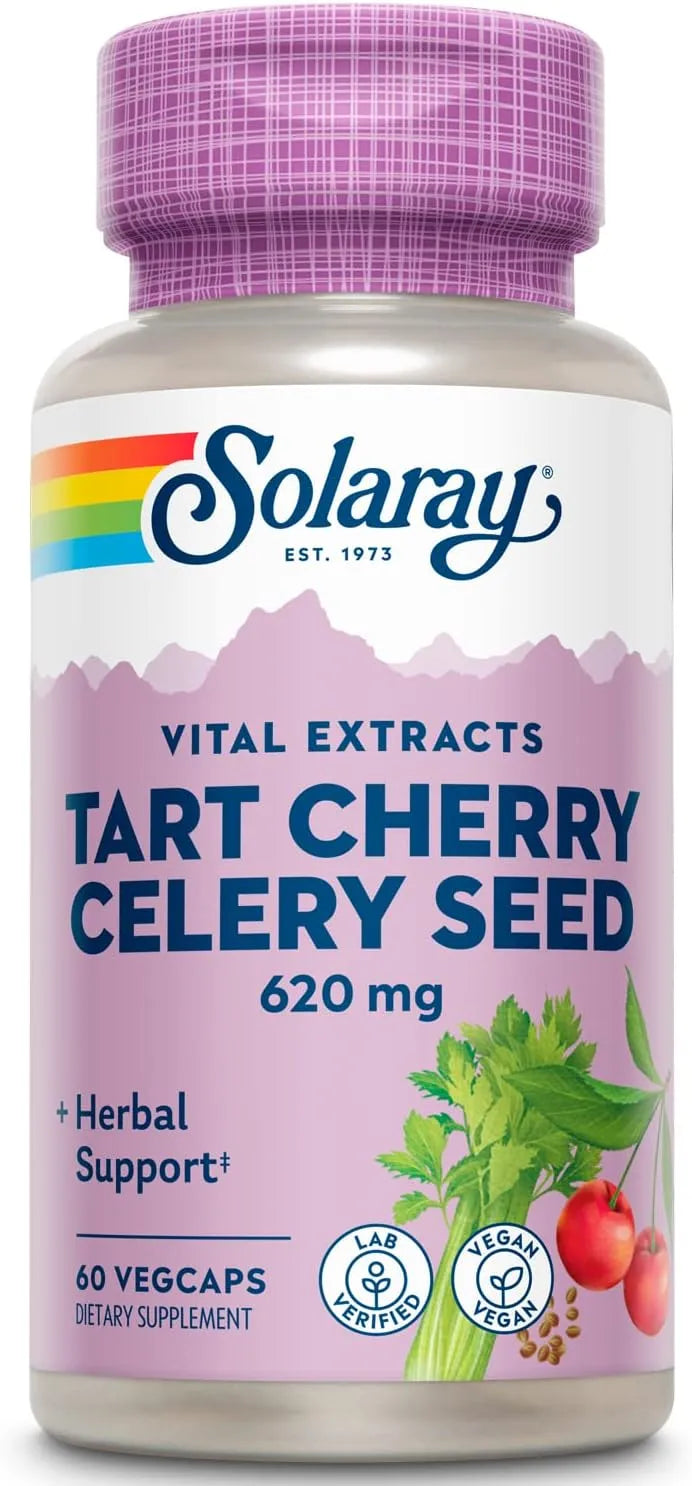 SOLARAY - Solaray Tart Cherry & Celery Seed 60 Capsulas - The Red Vitamin MX - Suplementos Alimenticios - {{ shop.shopifyCountryName }}