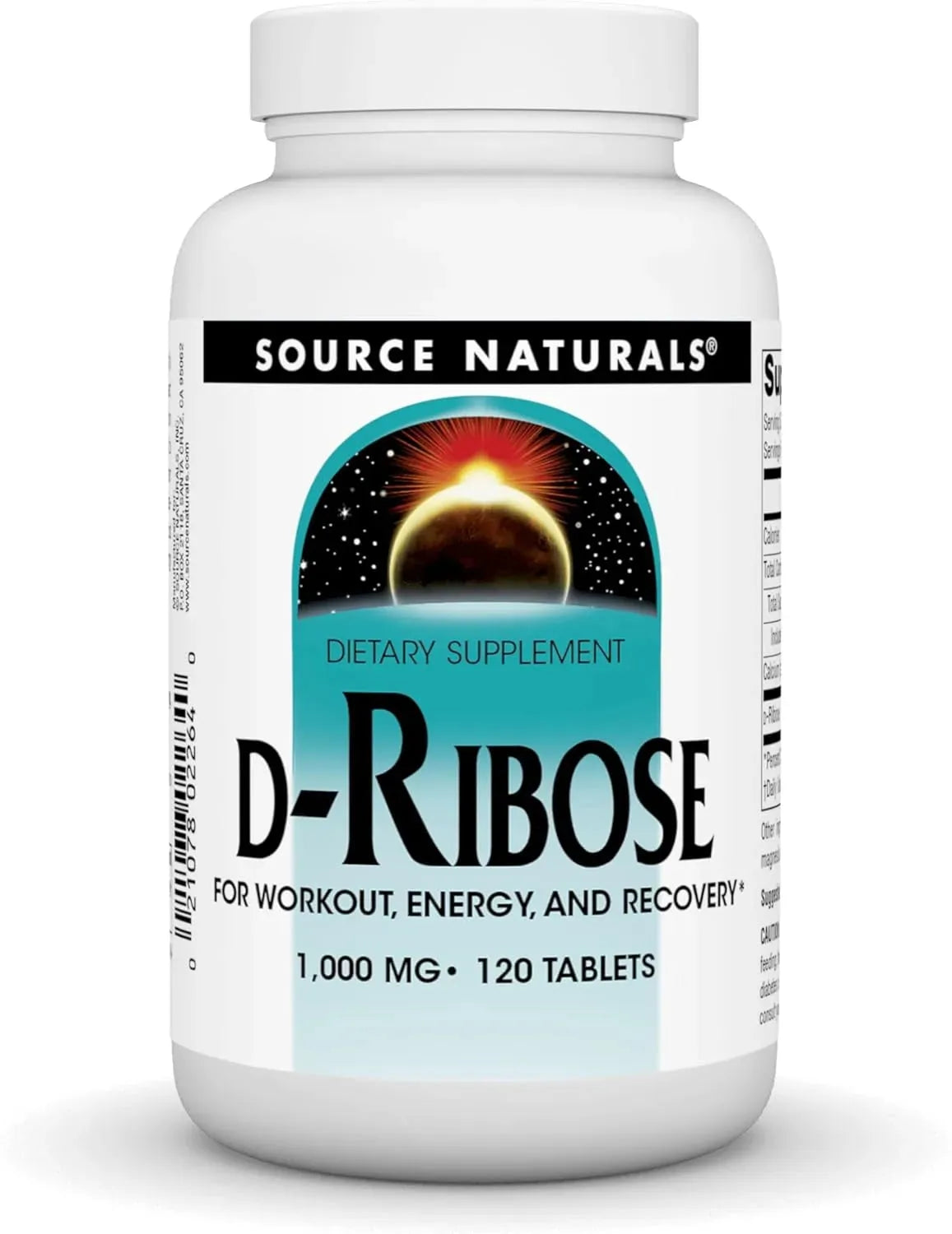 SOURCE NATURALS - Source Naturals D-Ribose 1000Mg. 120 Tabletas - The Red Vitamin MX - Suplementos Alimenticios - {{ shop.shopifyCountryName }}