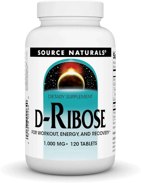 SOURCE NATURALS - Source Naturals D-Ribose 1000Mg. 120 Tabletas - The Red Vitamin MX - Suplementos Alimenticios - {{ shop.shopifyCountryName }}