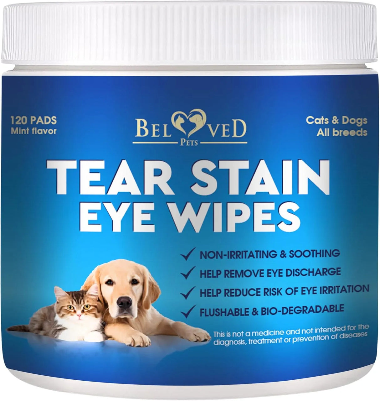 BELOVED PETS - Beloved Pets Cat & Dog Eye Wash Wipes & Tear Stain Remover 120 Toallitas - The Red Vitamin MX - Cuidado De Los Ojos De Los Perros - {{ shop.shopifyCountryName }}