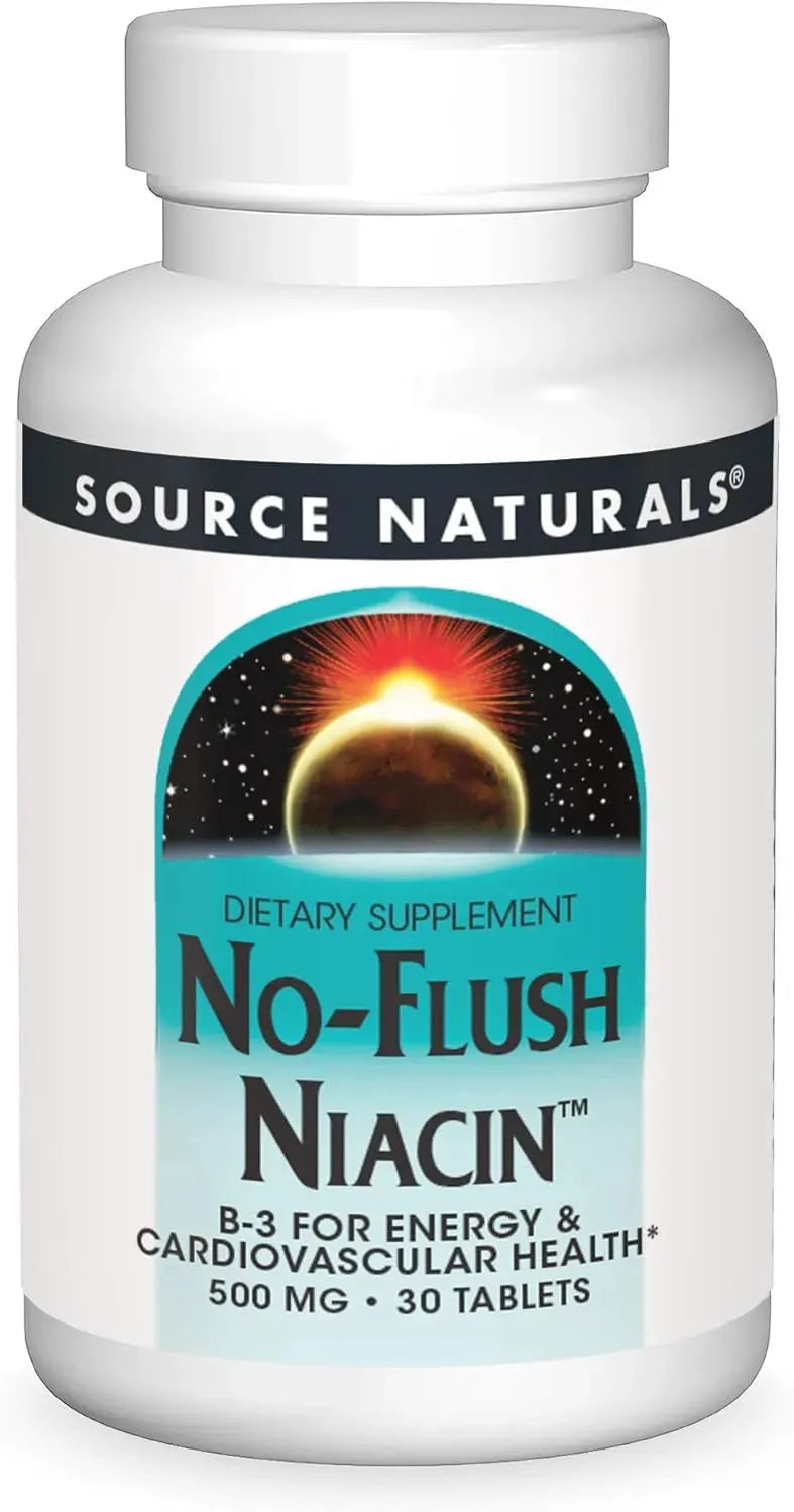 SOURCE NATURALS - Source Naturals No-Flush Niacin 500Mg. 30 Tabletas - The Red Vitamin MX - Suplementos Alimenticios - {{ shop.shopifyCountryName }}