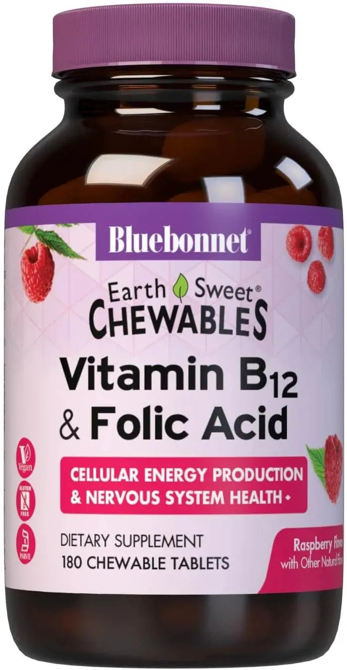 BLUEBONNET NUTRITION - BlueBonnet Nutrition Earth Sweet Vitamin B12 & Folic Acid 180 Tabletas Masticables - The Red Vitamin MX - Suplementos Alimenticios - {{ shop.shopifyCountryName }}