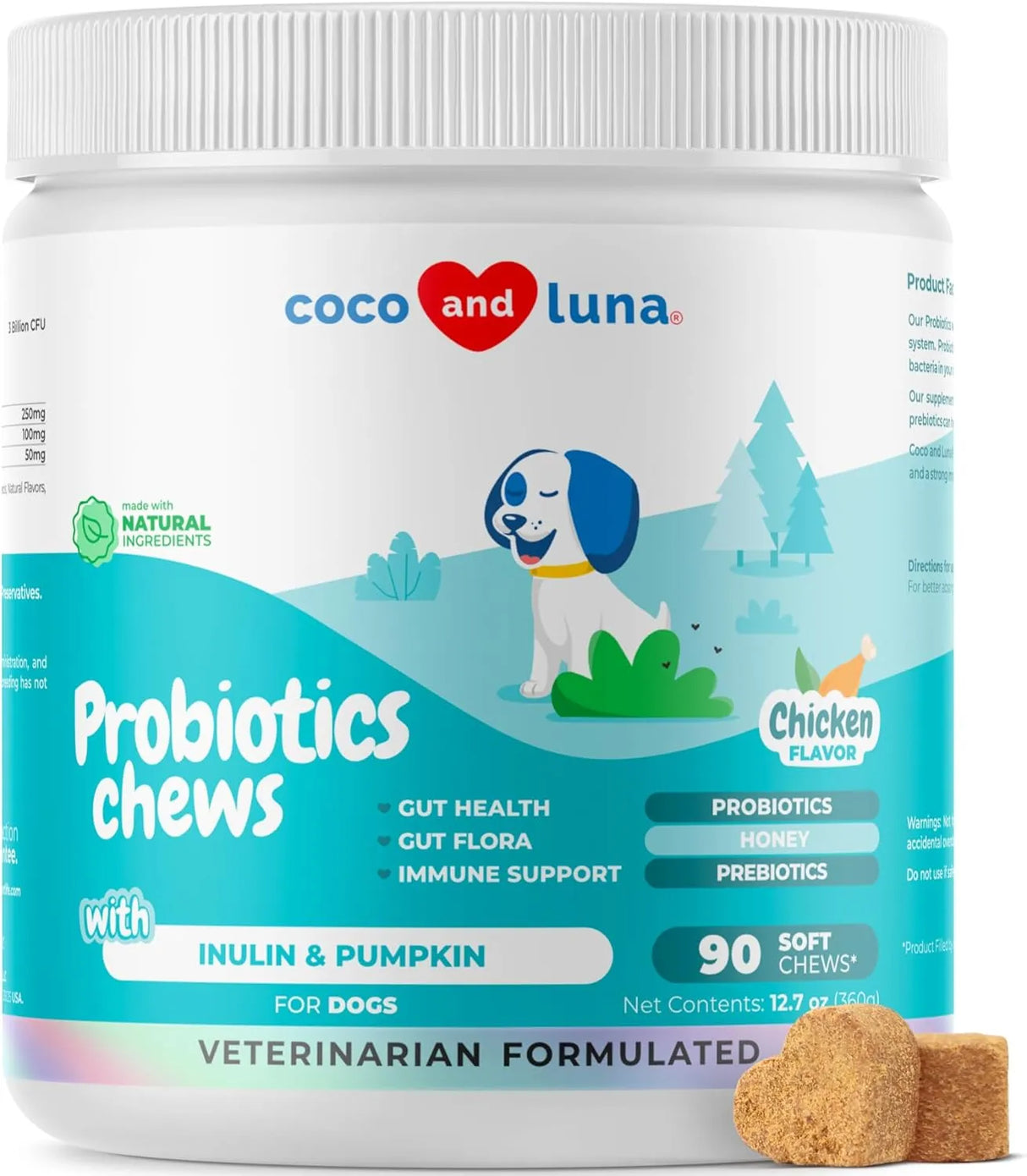COCO AND LUNA - Coco and Luna Probiotics for Dogs 90 Masticables - The Red Vitamin MX - Probióticos Para Perros - {{ shop.shopifyCountryName }}