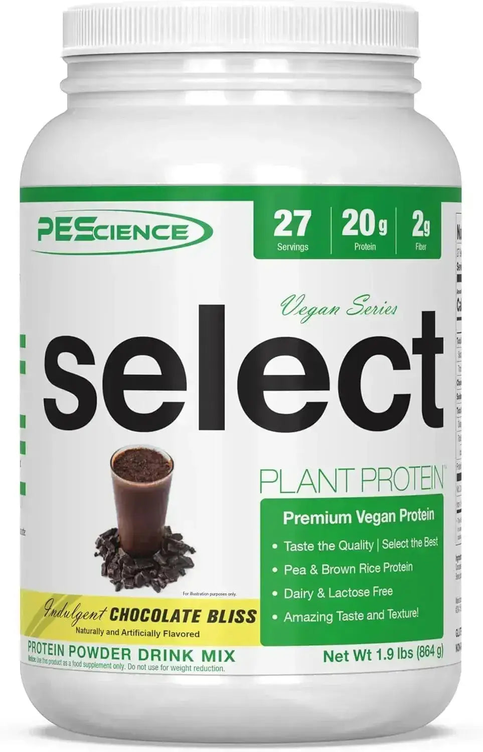 PESCIENCE - PEScience Select Vegan Plant Based Protein Powder Chocolate 27 Servicios 864Gr. - The Red Vitamin MX - Suplementos Alimenticios - {{ shop.shopifyCountryName }}