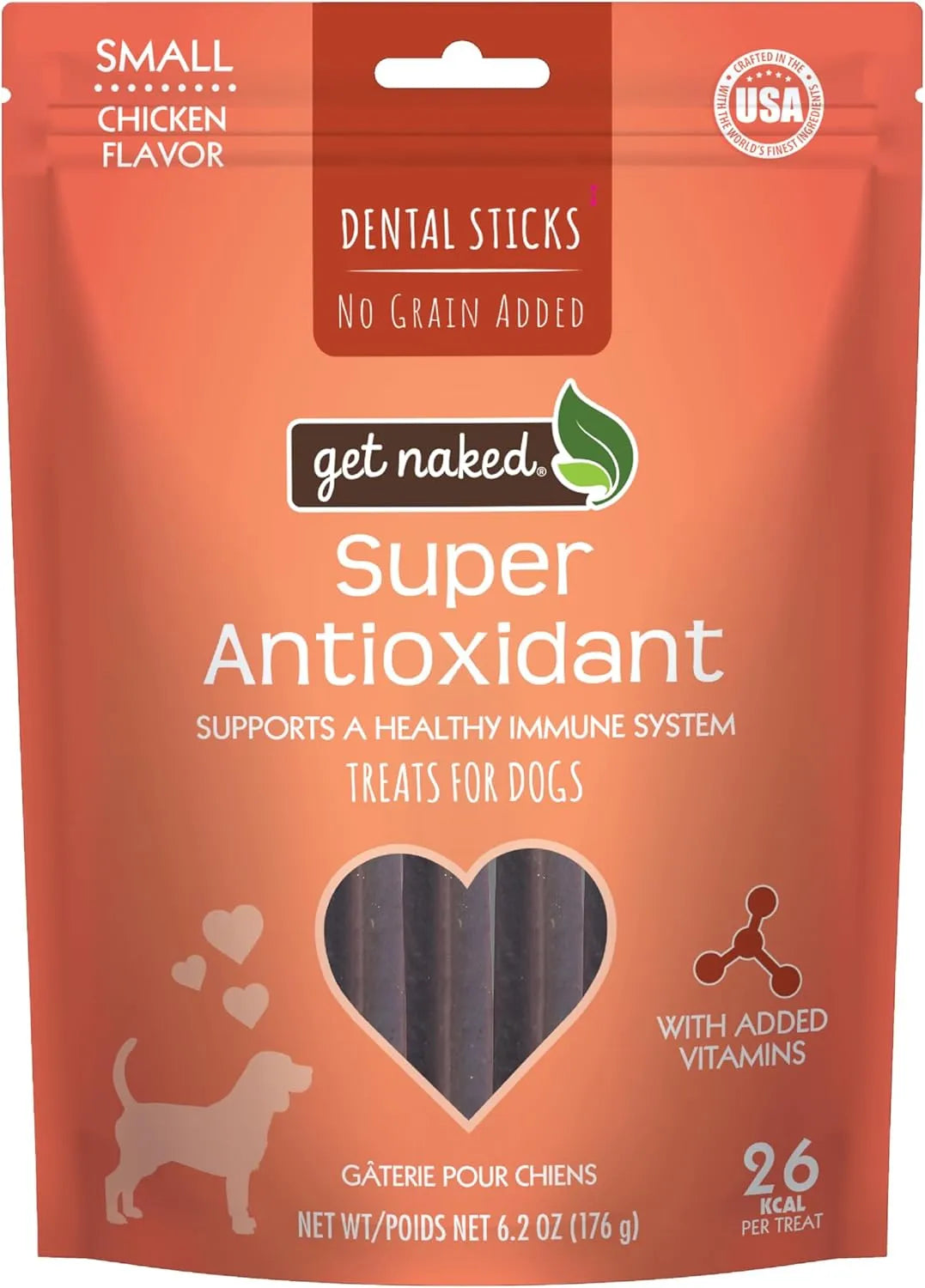 GET NAKED - Get Naked Grain Free Super Antioxidant Dental Chew Sticks Small 176Gr. - The Red Vitamin MX - Cuidado Dental Para Perros - {{ shop.shopifyCountryName }}