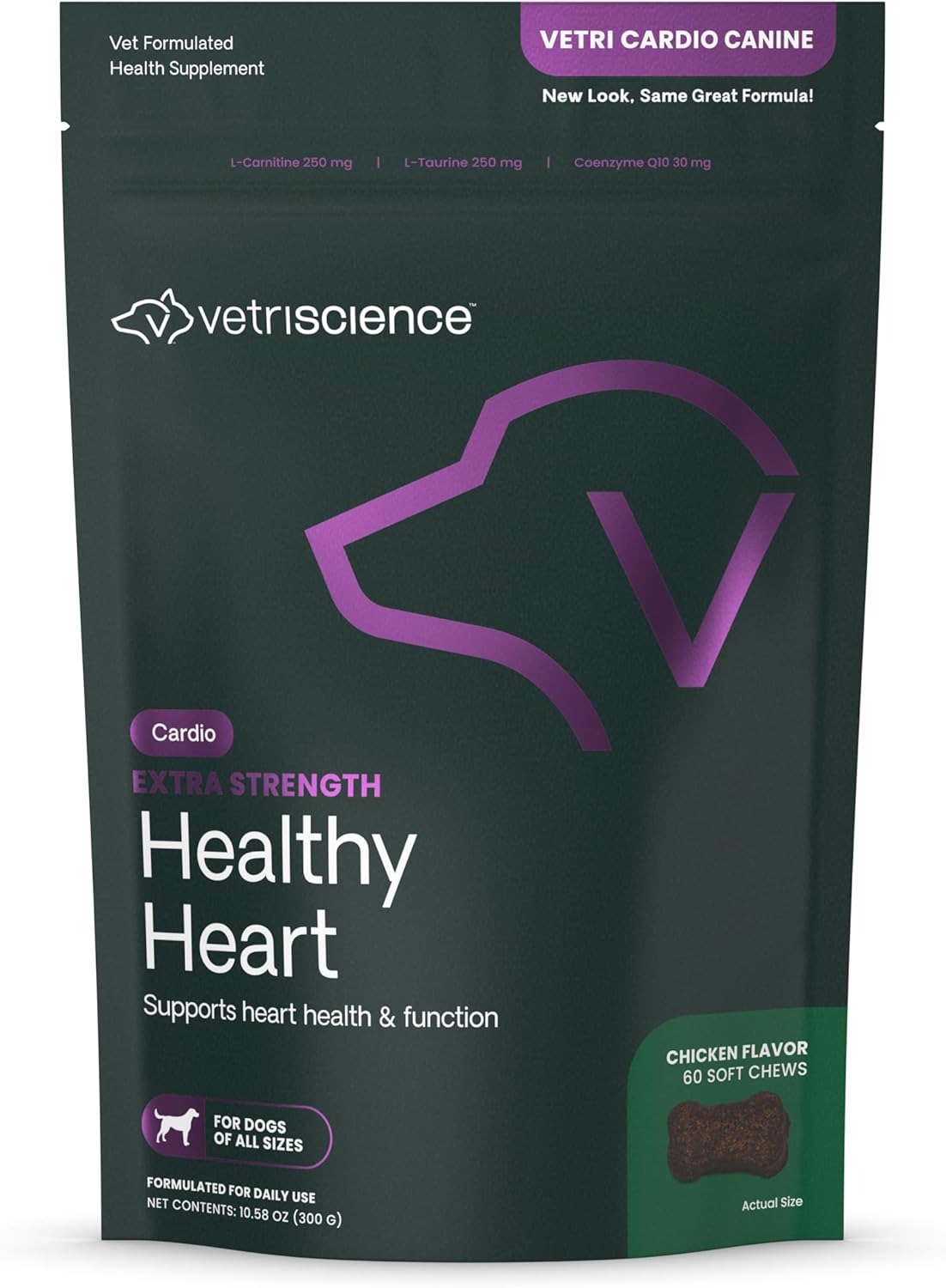 VetriScience Extra Strength Healthy Heart Chews 60 Masticables