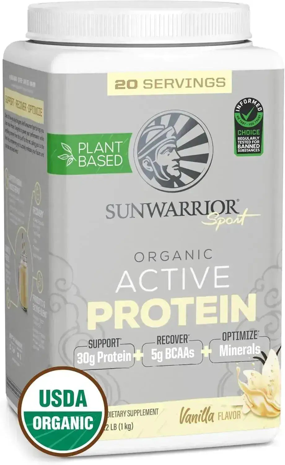 SUNWARRIOR - Sunwarrior Vegan Protein Powder Vanilla 20 Servicios 1 Kg. - The Red Vitamin MX - Suplementos Alimenticios - {{ shop.shopifyCountryName }}