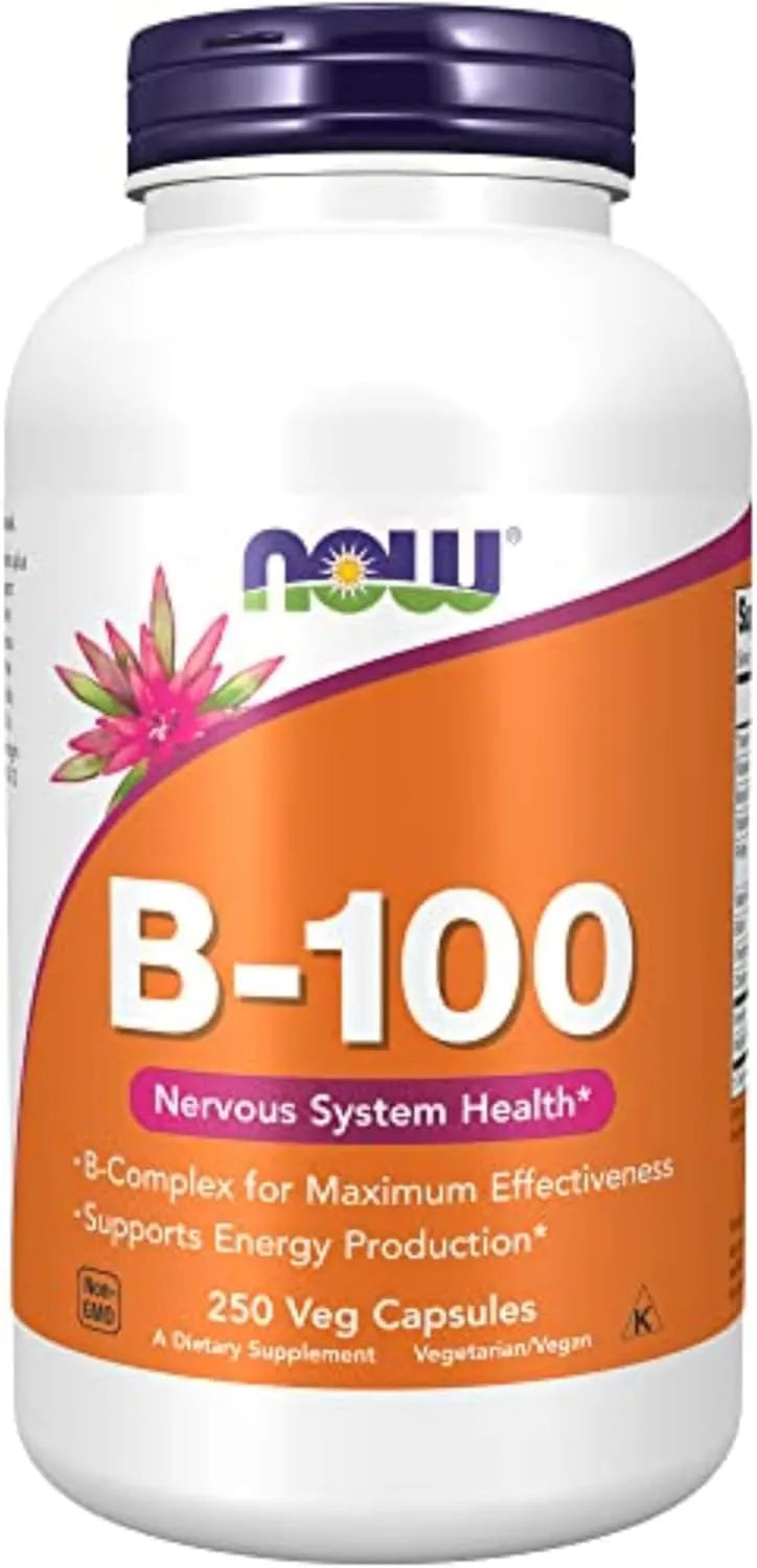 NOW SUPPLEMENTS - NOW Supplements Vitamin B-100 250 Capsulas - The Red Vitamin MX - Suplementos Alimenticios - {{ shop.shopifyCountryName }}