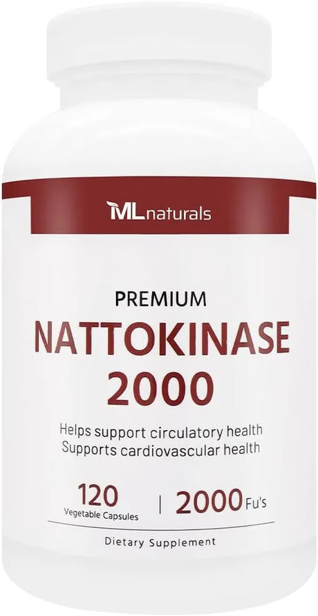 ML NATURALS - ML Naturals Premium Nattokinase 2000 FU 120 Capsulas - The Red Vitamin MX - Suplementos Alimenticios - {{ shop.shopifyCountryName }}