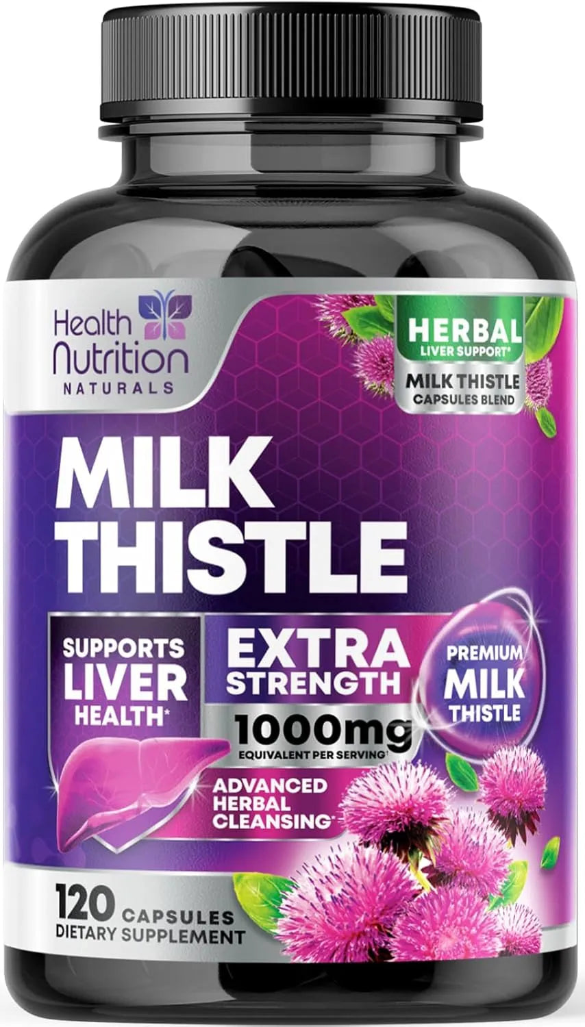 HEALTH NUTRITION NATURALS - Health Nutrition Naturals Milk Thistle Extract 1000Mg. 120 Capsulas - The Red Vitamin MX - Suplementos Alimenticios - {{ shop.shopifyCountryName }}