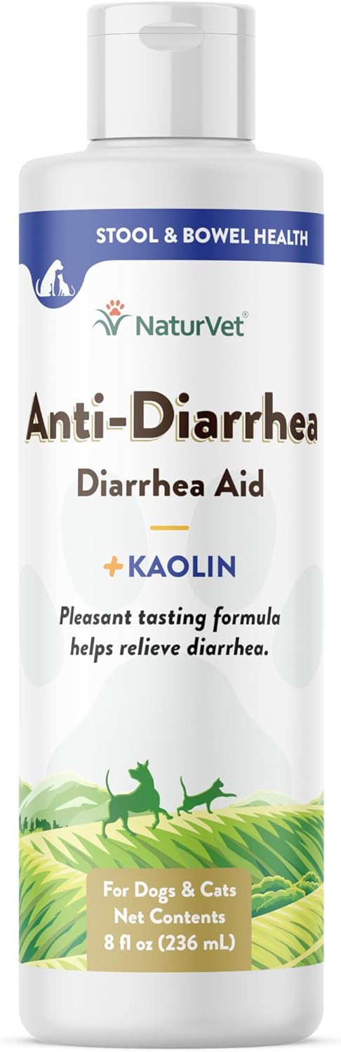 NaturVet Anti-Diarrhea Liquid Pet Supplement Plus Kaolin 236Ml.