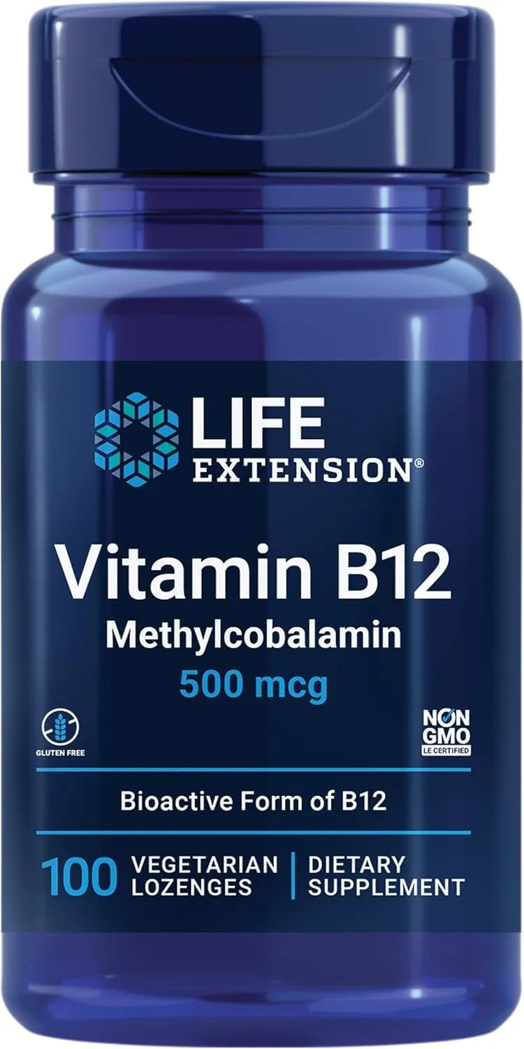 LIFE EXTENSION - Life Extension Vitamin B12 Methylcobalamin 500mcg 100 Tabletas - The Red Vitamin MX - Suplementos Alimenticios - {{ shop.shopifyCountryName }}