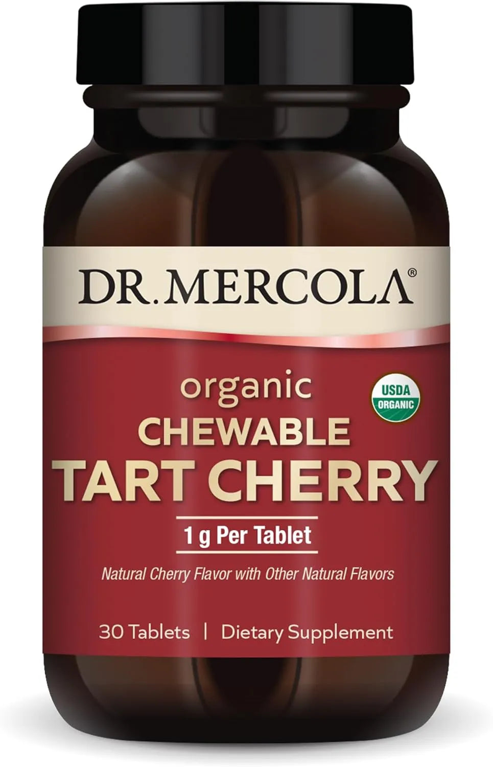 DR MERCOLA - Dr. Mercola Organic Chewable Tart Cherry 30 Tabletas Masticables - The Red Vitamin MX - Suplementos Alimenticios - {{ shop.shopifyCountryName }}