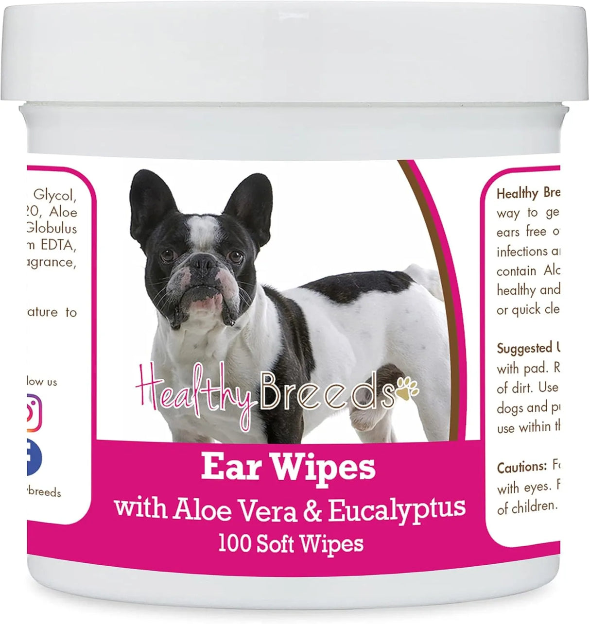 HEALTHY BREEDS - Healthy Breeds French Bulldog Ear Cleaning Wipes 100 Toallitas - The Red Vitamin MX - Cuidado Del Oído De Perros - {{ shop.shopifyCountryName }}