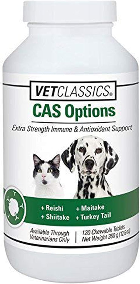 VET CLASSICS - Vet Classics CAS Options Extra Strength Immune Support for Dogs 120 Tabletas Masticables - The Red Vitamin MX - Suplementos Herbales Para Perros - {{ shop.shopifyCountryName }}