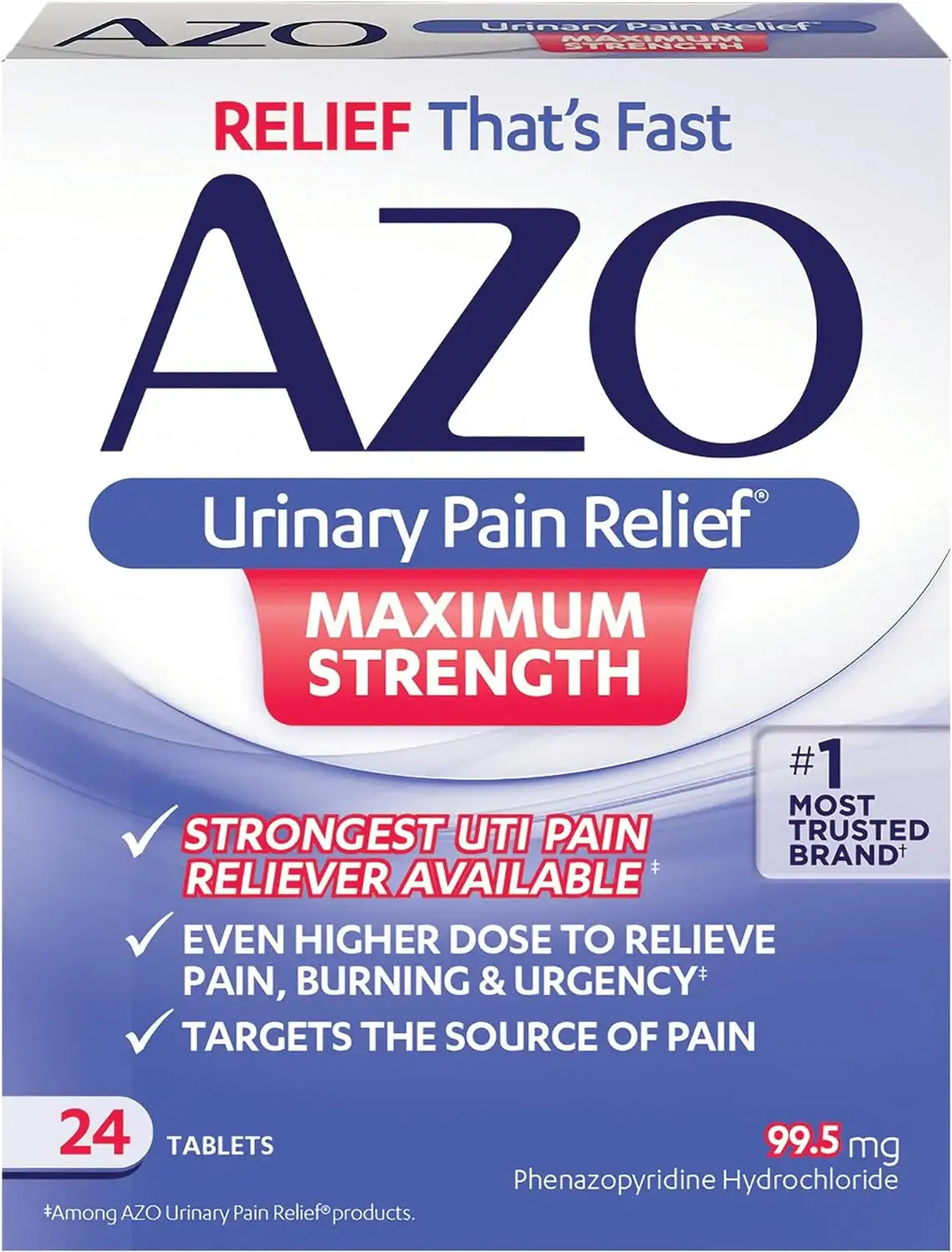 AZO - AZO Urinary Pain Relief Maximum Strength 24 Tabletas - The Red Vitamin MX - Suplementos Alimenticios - {{ shop.shopifyCountryName }}