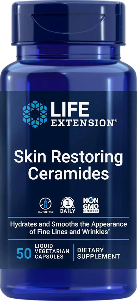 LIFE EXTENSION - Life Extension Skin Restoring Ceramides 50 Capsulas - The Red Vitamin MX - Suplementos Alimenticios - {{ shop.shopifyCountryName }}