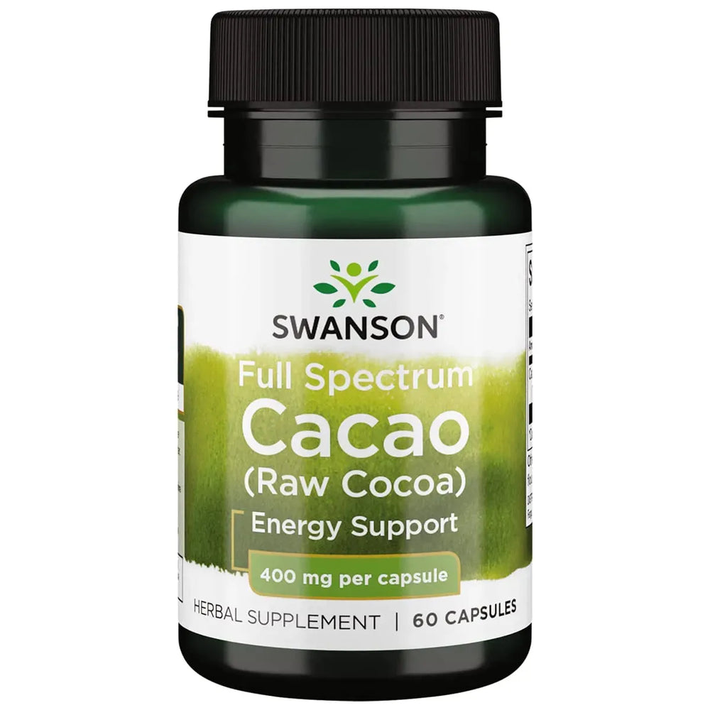 SWANSON - Swanson Full Spectrum Cacao 400Mg. 60 Capsulas - The Red Vitamin MX - Suplementos Alimenticios - {{ shop.shopifyCountryName }}