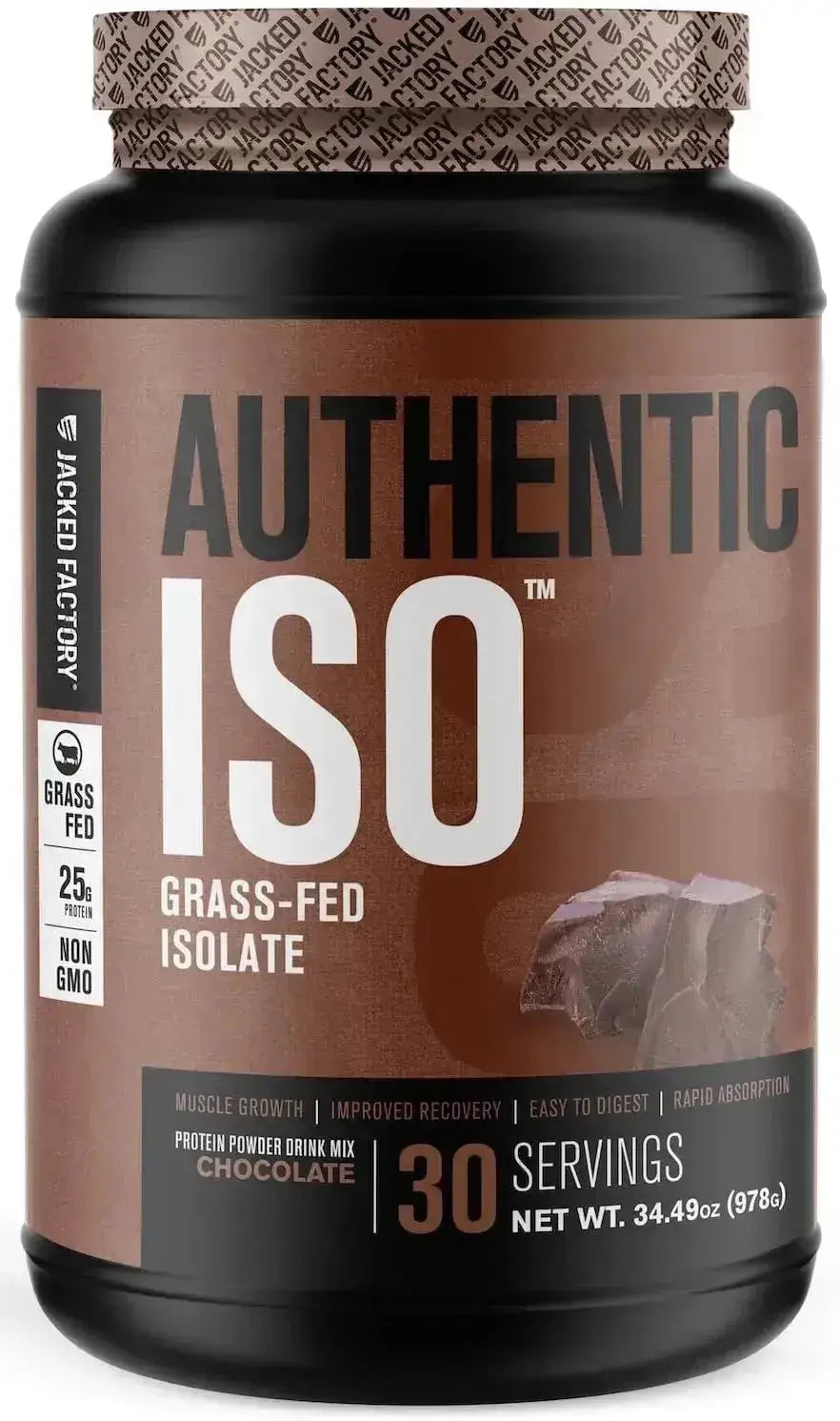 JACKED FACTORY - Jacked Factory Authentic ISO Grass Fed Whey Protein Isolate Powder Chocolate 978Gr. - The Red Vitamin MX - Suplementos Alimenticios - {{ shop.shopifyCountryName }}