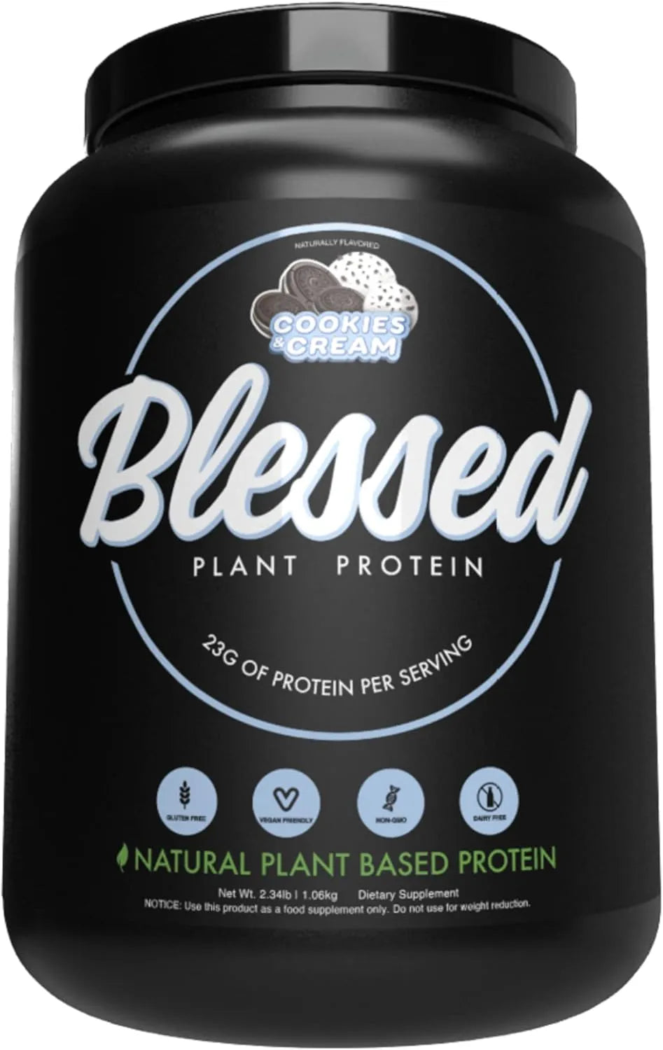 BLESSED - Blessed Vegan Protein Powder 23g of Pea Protein Cookies & Cream 1.06 Kg. - The Red Vitamin MX - Suplementos Alimenticios - {{ shop.shopifyCountryName }}