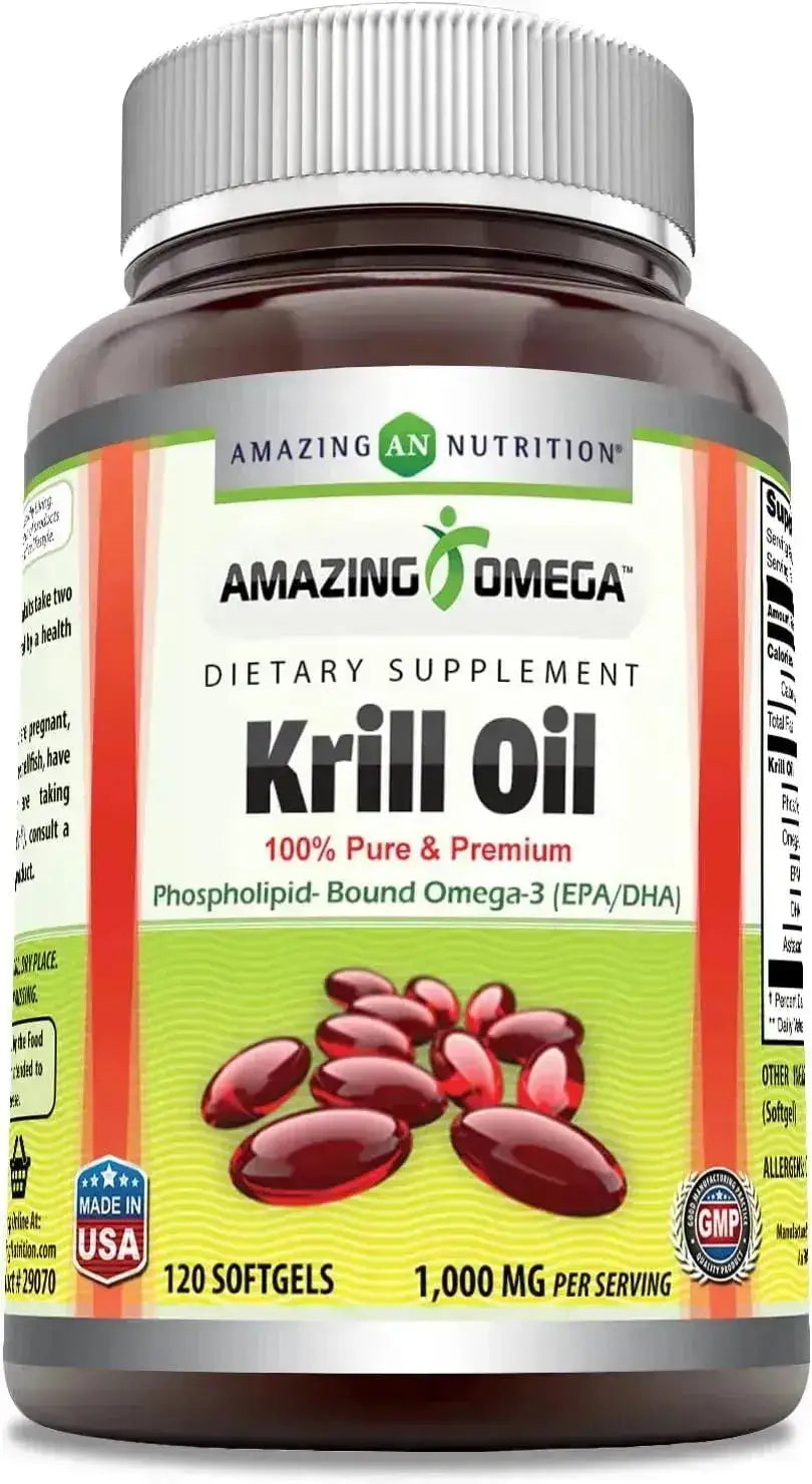 AMAZING NUTRITION - Amazing NutritionOmega Krill Oil 1000Mg. 120 Capsulas Blandas - The Red Vitamin MX - Suplementos Alimenticios - {{ shop.shopifyCountryName }}