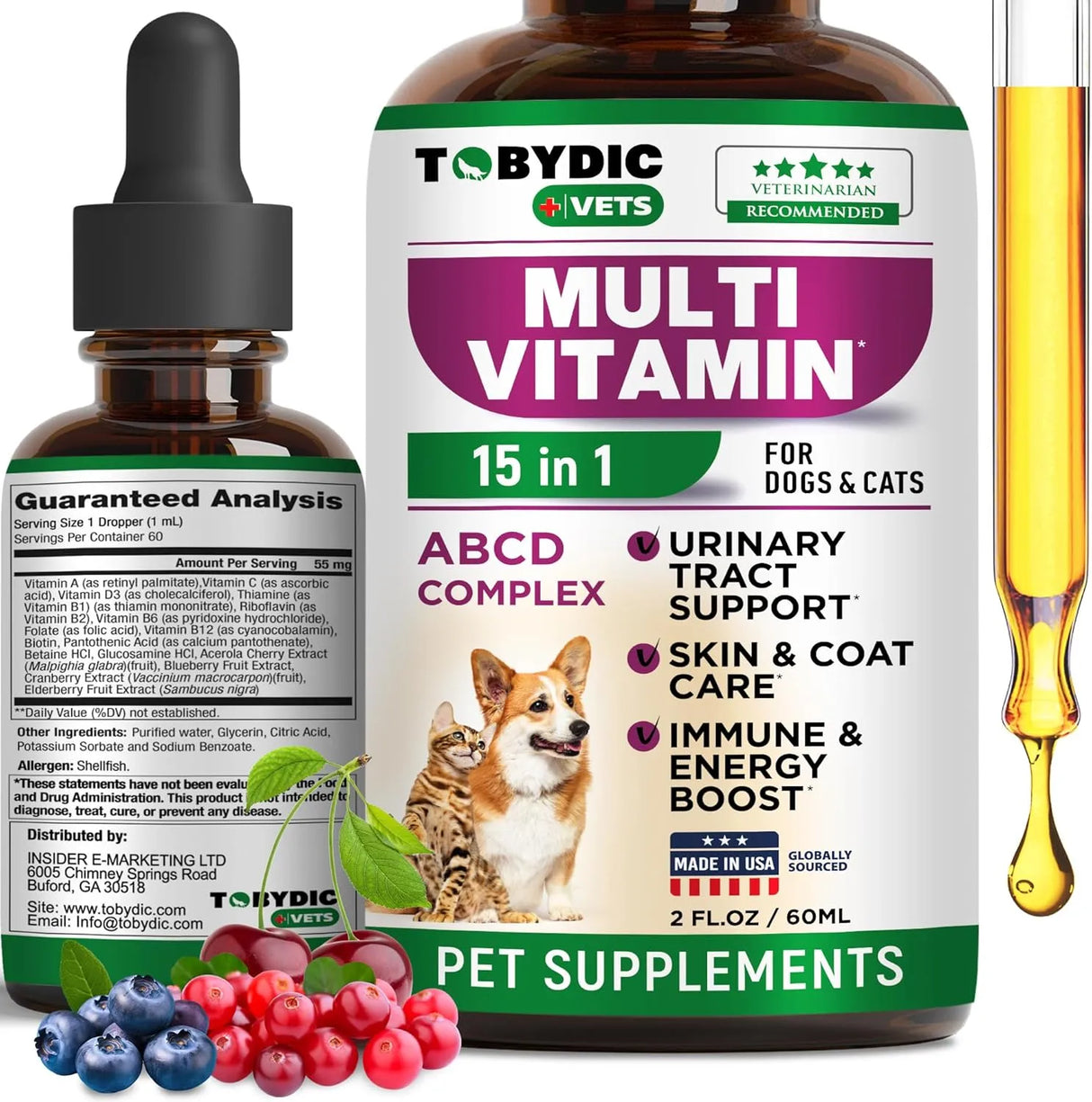 TOBYDIC - TOBYDIC Cat & Dog Multivitamin 2 Fl.Oz. - The Red Vitamin MX - Multivitamínicos Para Perros - {{ shop.shopifyCountryName }}