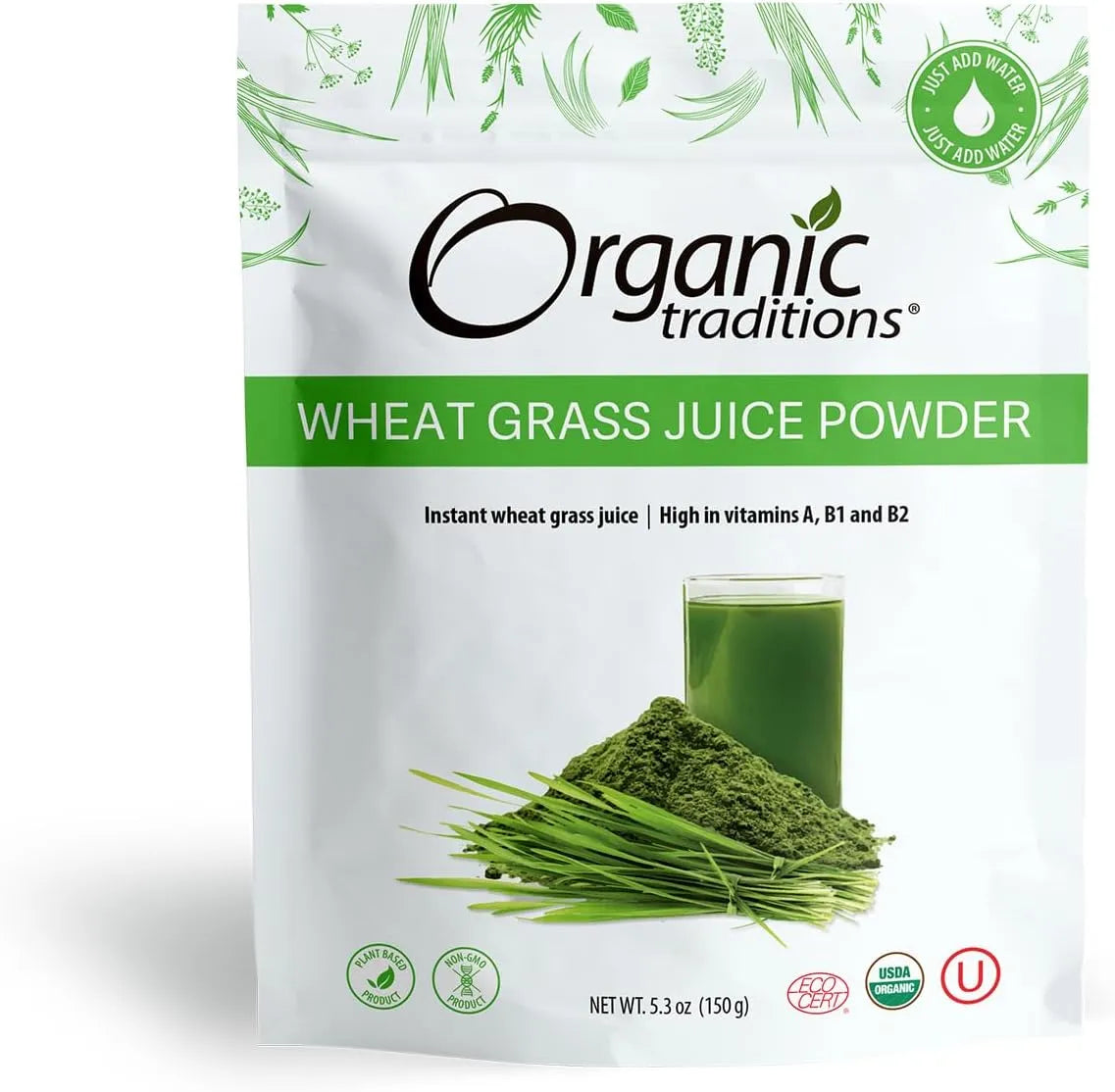 ORGANIC TRADITIONS - Organic Traditions Organic Wheat Grass Powder 150Gr. - The Red Vitamin MX - Suplementos Alimenticios - {{ shop.shopifyCountryName }}