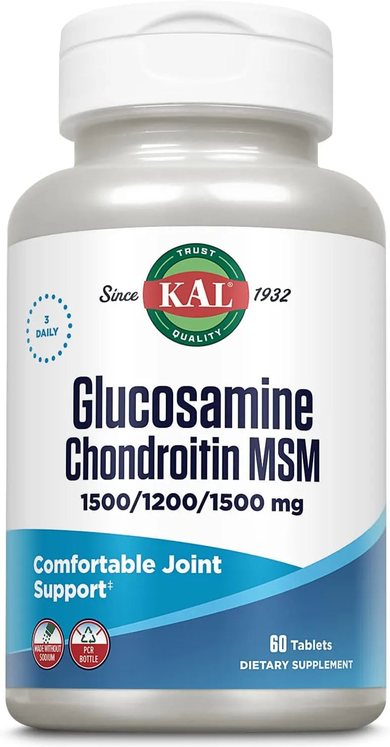 KAL - KAL Glucosamine Chondroitin MSM 60 Tabletas - The Red Vitamin MX - Suplementos Alimenticios - {{ shop.shopifyCountryName }}