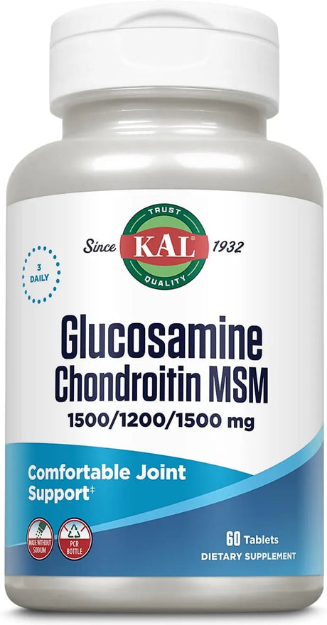 KAL - KAL Glucosamine Chondroitin MSM 60 Tabletas - The Red Vitamin MX - Suplementos Alimenticios - {{ shop.shopifyCountryName }}