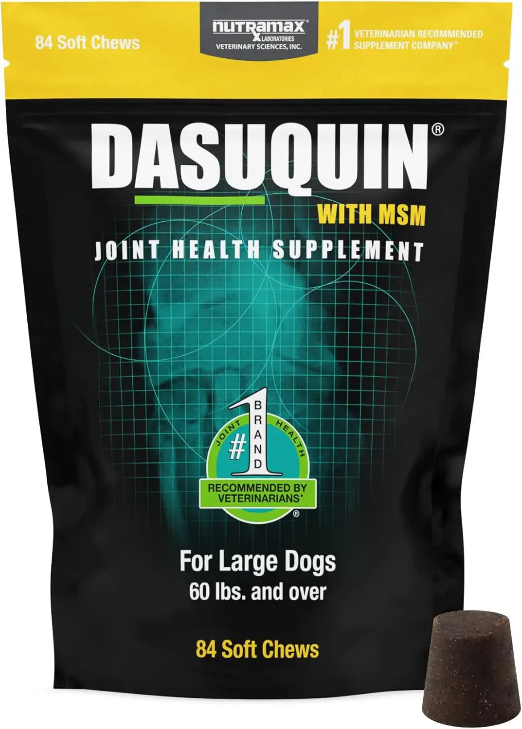NUTRAMAX - Nutramax Laboratories Dasuquin with MSM Joint Health for Large Dogs 84 Masticables - The Red Vitamin MX - Cuidado De Cadera Y Articulaciones Para Perros - {{ shop.shopifyCountryName }}