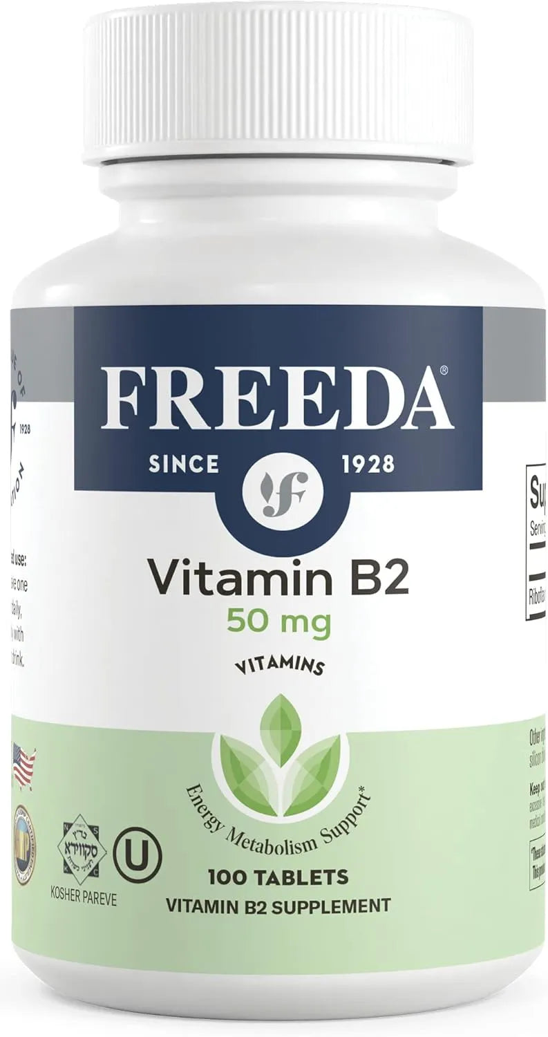 FREEDA - Freeda Vitamin B2 Riboflavin 50Mg. 100 Tabletas - The Red Vitamin MX - Suplementos Alimenticios - {{ shop.shopifyCountryName }}