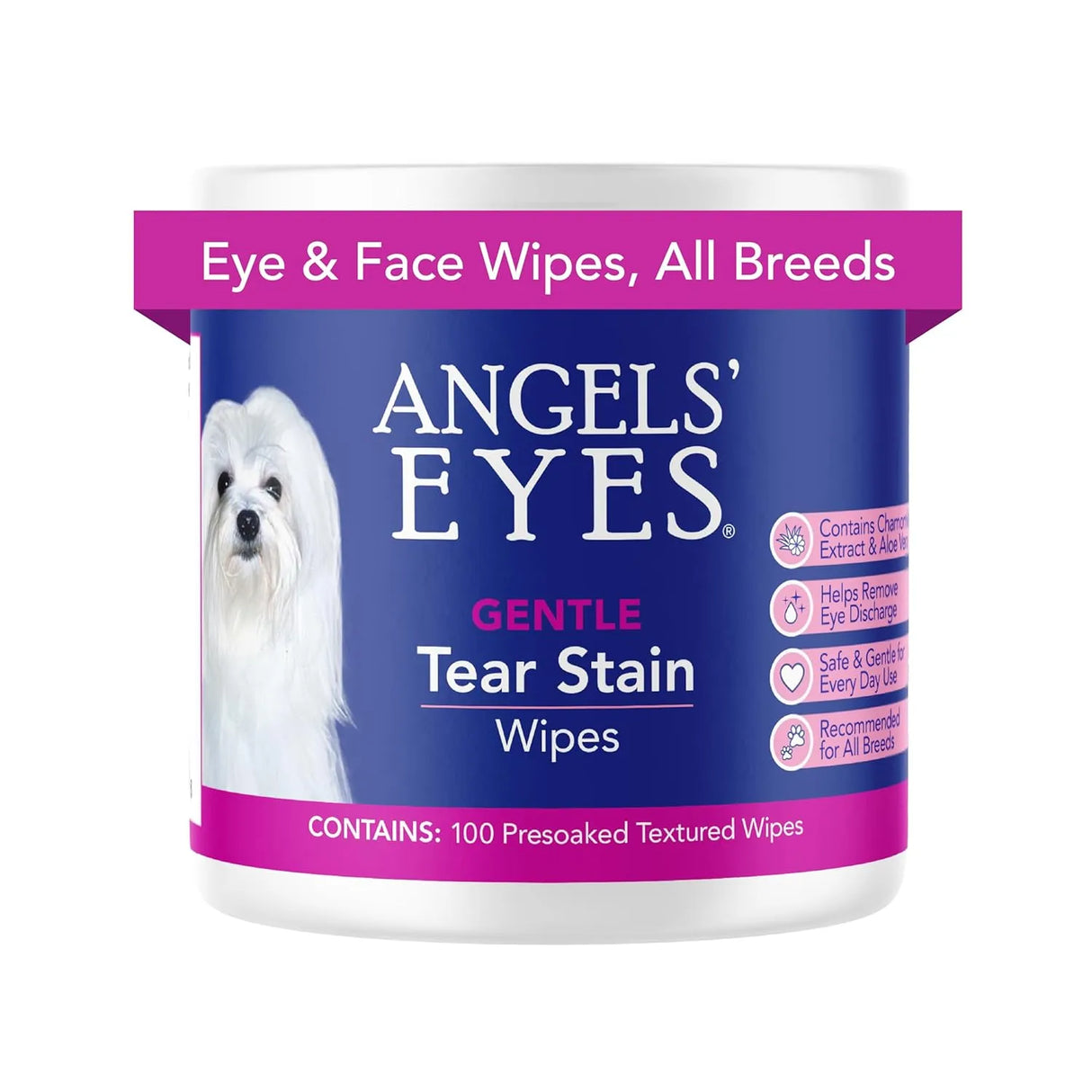 ANGELS' EYES - ANGELS' EYES Gentle Tear Stain & Pet Eye Wipes for All Dogs & Cats 100 Toallitas - The Red Vitamin MX - Cuidado De Los Ojos De Los Perros - {{ shop.shopifyCountryName }}