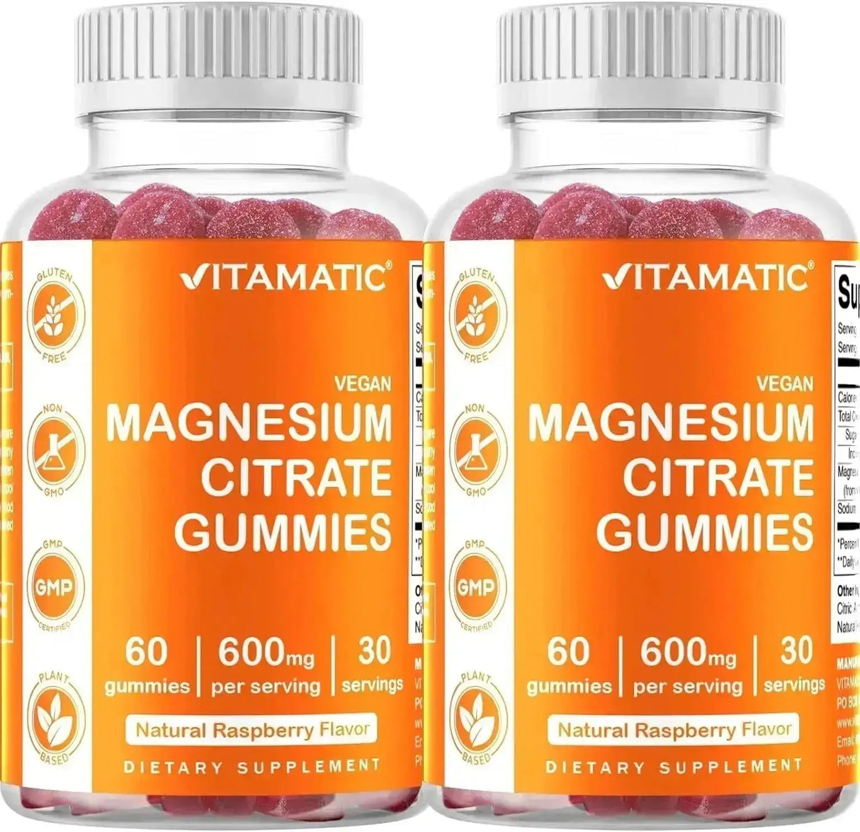 VITAMATIC - Vitamatic Magnesium Citrate Gummies 600Mg. 60 Gomitas 2 Pack - The Red Vitamin MX - Suplementos Alimenticios - {{ shop.shopifyCountryName }}