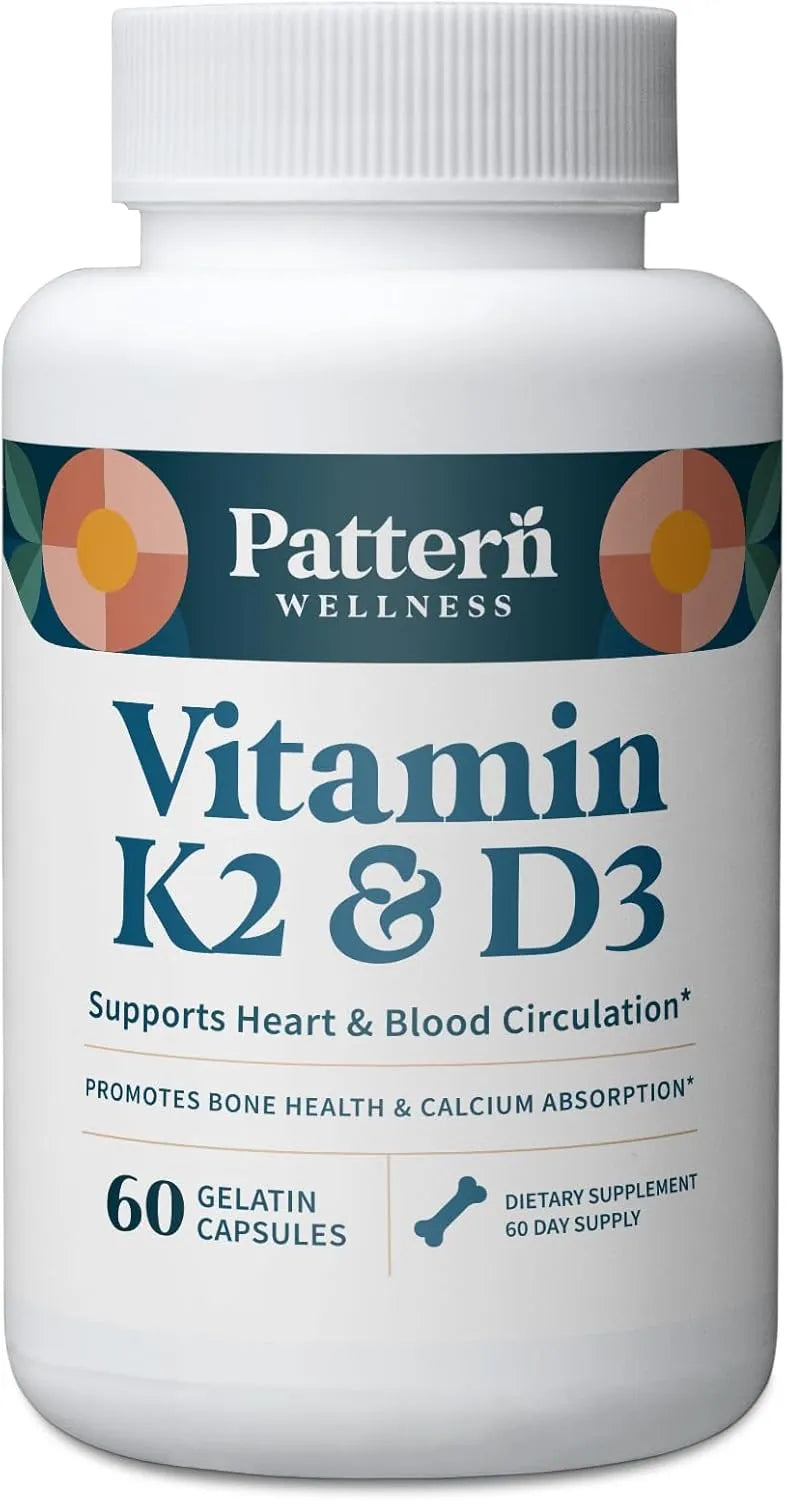 PATTERN WELLNESS - Pattern Wellness Vitamin K2 & D3 60 Tabletas - The Red Vitamin MX - Suplementos Alimenticios - {{ shop.shopifyCountryName }}