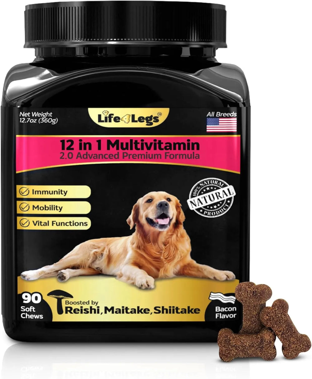 LIFE4LEGS - Life4Legs Soft Chews Dog Vitamins & Supplements Bacon 90 Masticables - The Red Vitamin MX - Multivitamínicos Para Perros - {{ shop.shopifyCountryName }}