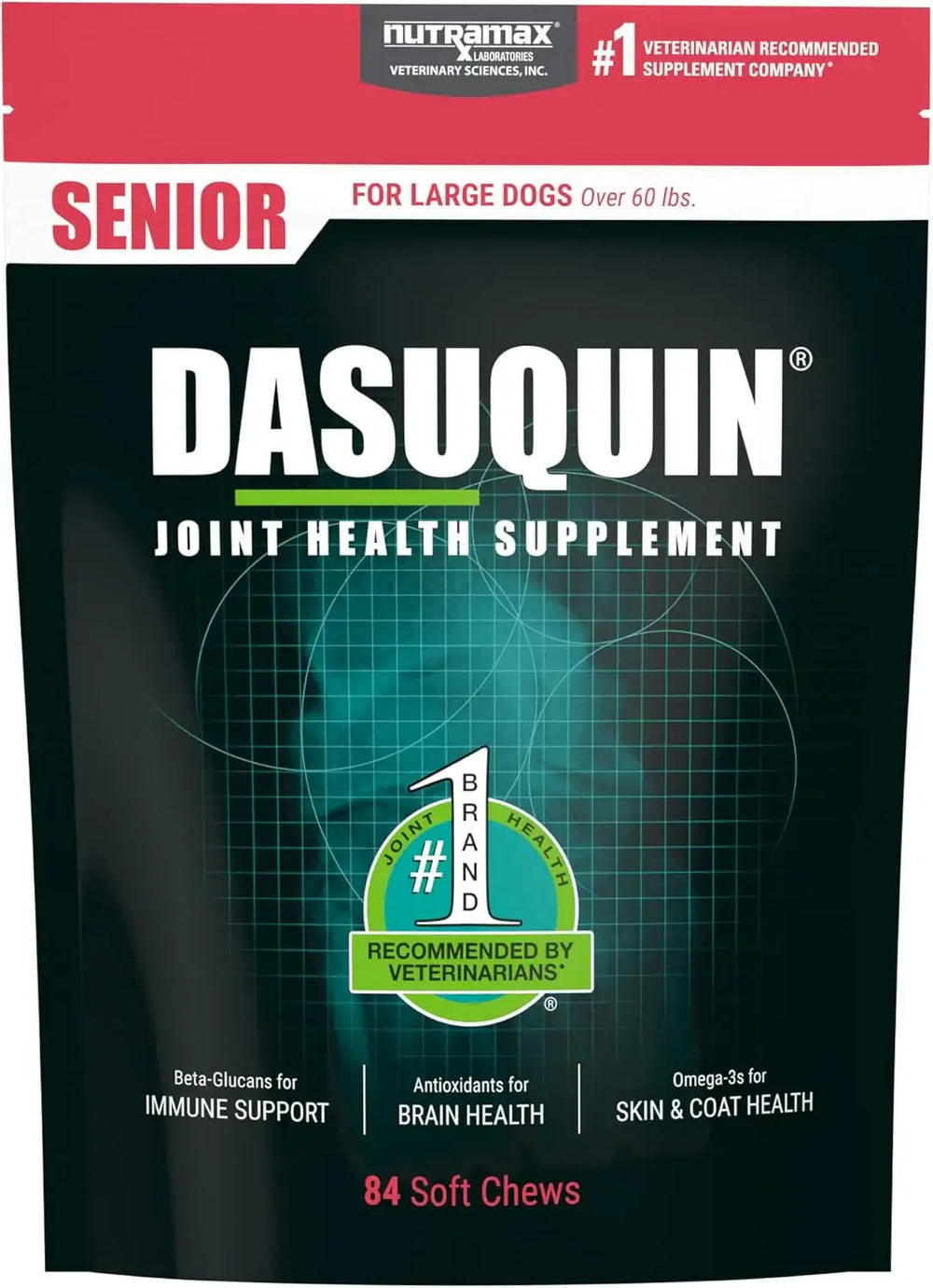 NUTRAMAX - Nutramax Dasuquin Joint Health Supplement for Large Senior Dogs 84 Masticables - The Red Vitamin MX - Cuidado De Cadera Y Articulaciones Para Perros - {{ shop.shopifyCountryName }}