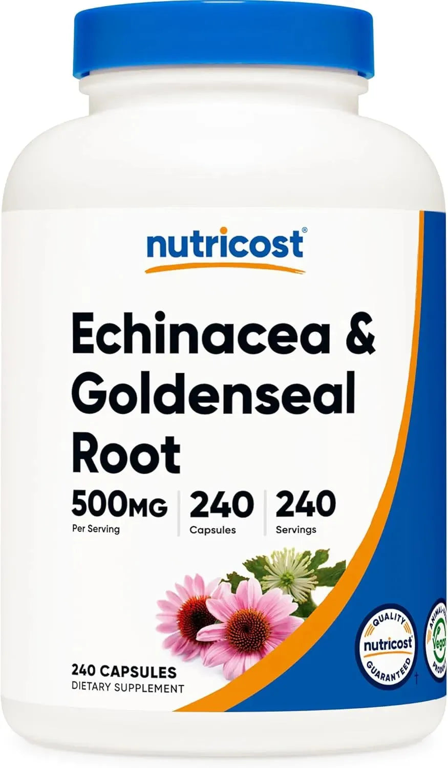 NUTRICOST - Nutricost Echinacea & Goldenseal Root 500Mg. 240 Capsulas - The Red Vitamin MX - Suplementos Alimenticios - {{ shop.shopifyCountryName }}