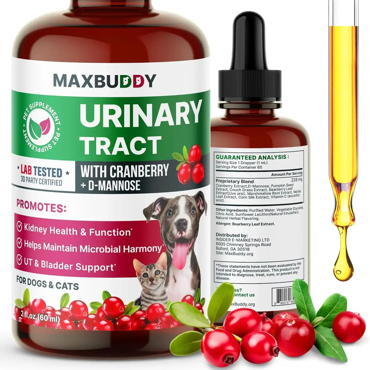 MAXBYDDY - MaxBuddy Natural UTI Treatment Support 2 Fl.Oz. - The Red Vitamin MX - Salud De Tracto Urinario Para Perros - {{ shop.shopifyCountryName }}