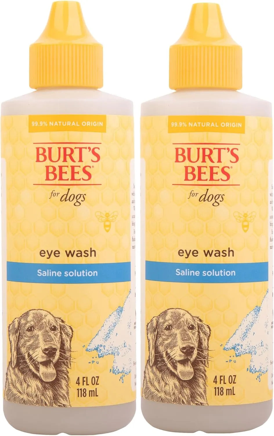 BURT'S BEES - Burt's Bees for Pets Eye Wash with Saline Solution for Dogs 4 Fl.Oz. 2 Pack - The Red Vitamin MX - Cuidado De Los Ojos De Los Perros - {{ shop.shopifyCountryName }}